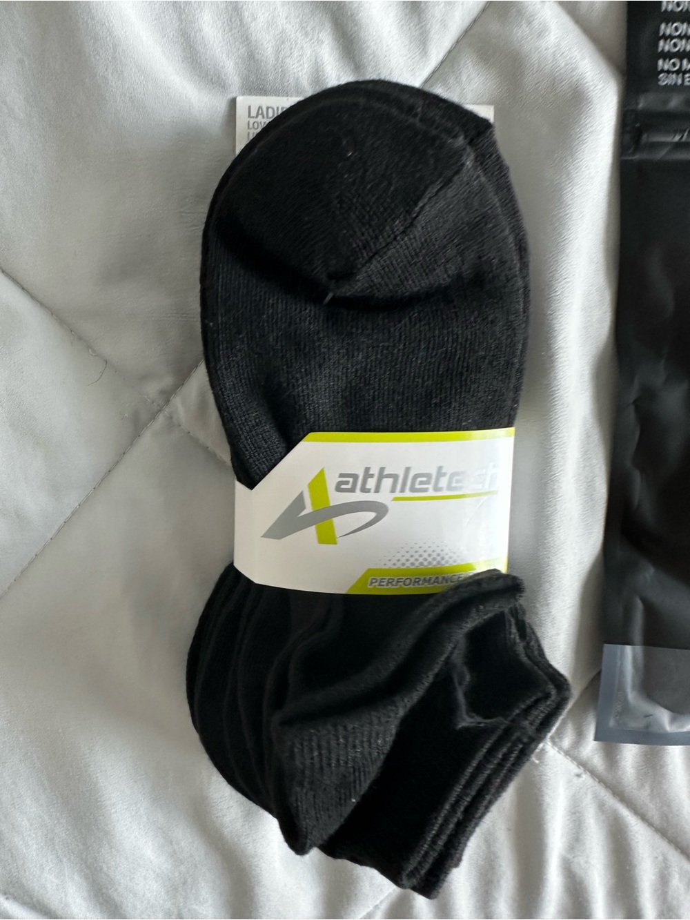 Athletech Black Low-Cut Performance Athletic Socks